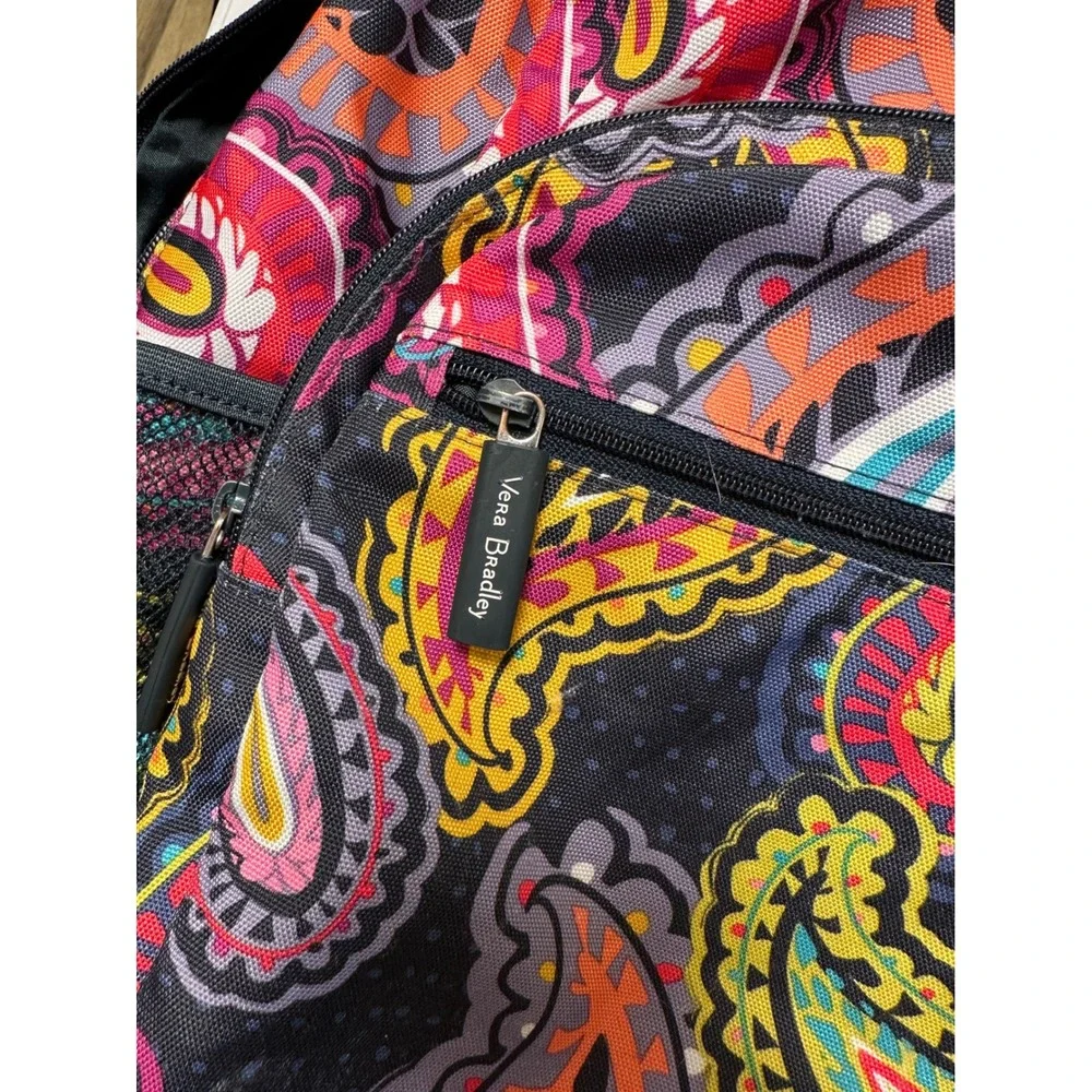 Vera Bradley Sun Valley Paisley Backpack Multi Color Campus School Bag